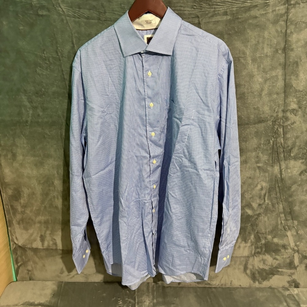 Peter Millar Shirt Mens XL Long Sleeve Button Down Blue Cotton Preppy Golf